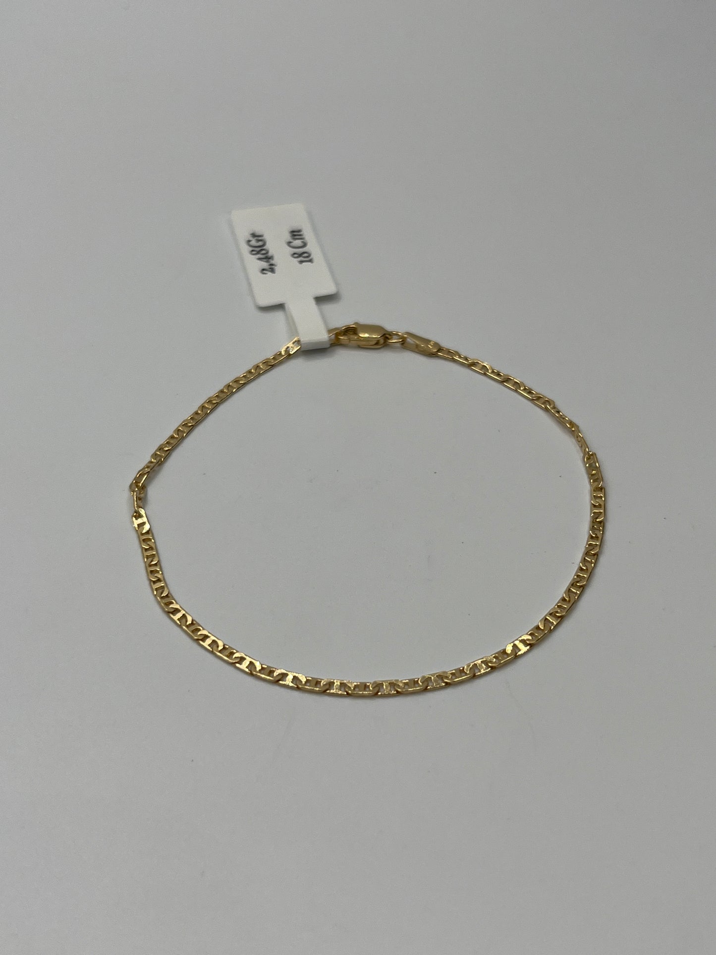 Pulso It Plana Oro amarillo 18k +2 / 2,48 Gr / 2 mm / 18 Cm