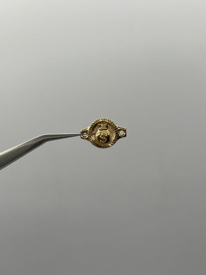 Herraje bolsa dinero Oro amarillo 18k 0,66 Gr / 0,9 Cm