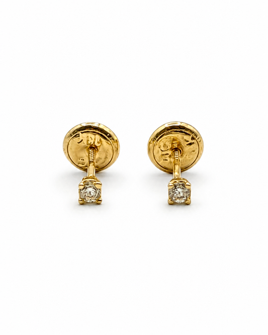 Topos Circon Blanco Oro amarillo 18k +2 / 0,51Gr / 2,20 mm