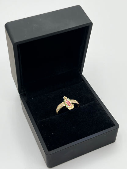 Anillo Virgen guadalupe silueta Oro amarillo 18k / Talla 6 3/4 / 2,80 Gr