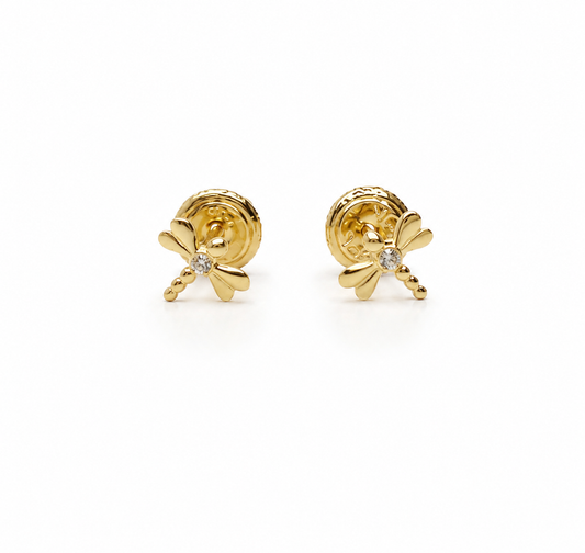Topos Libelula Oro amarillo 18k 0,62 Gr / 6 mm