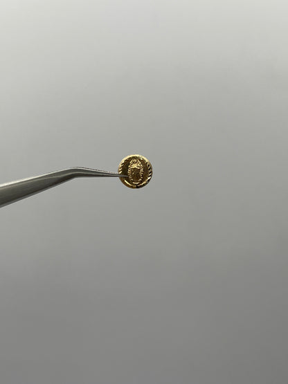 Herraje Virgen Guadalupe Oro amarillo 18k 0,40 Gr / 1,2 Cm