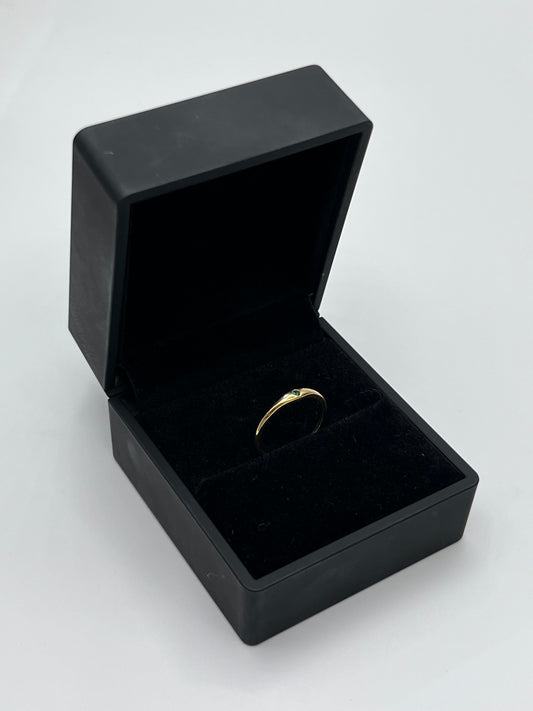 Anillo circon verde Oro amarillo 18k / Talla 5 3/4 / 1,13 Gr / 2,62 mm