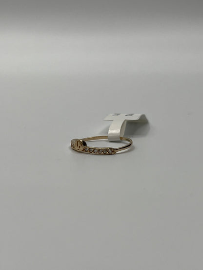 Anillo 15s Circon Blanco Oro amarillo 18k / Talla 6 1/2 / 1,08 Gr / 3,77 mm