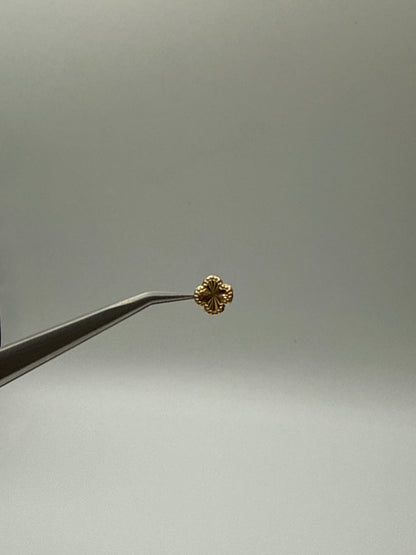Herraje trebol Oro amarillo 18k 0,25 Gr / 0,82 Cm