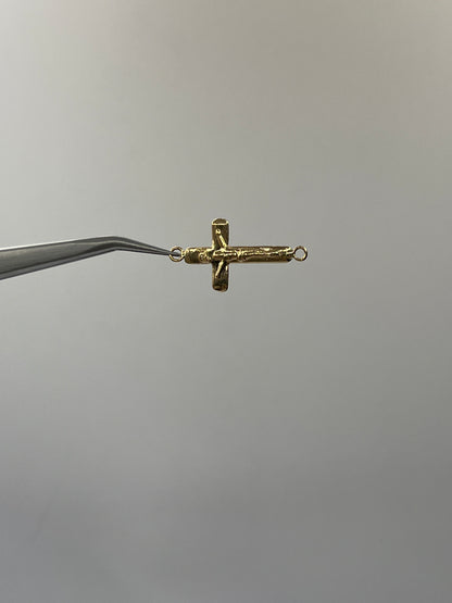 Herraje Cruz Cristo Oro amarillo 18k 0,56 Gr / 2 Cm