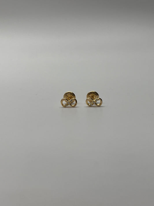 Topos Infinito Circon Blanco Oro amarillo 18k 0,78 Gr / 7,30 mm