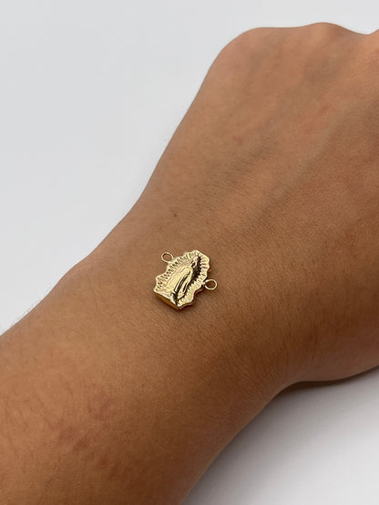 Herraje Virgen Guadalupe Oro amarillo 18k 0,55 Gr / 1 Cm