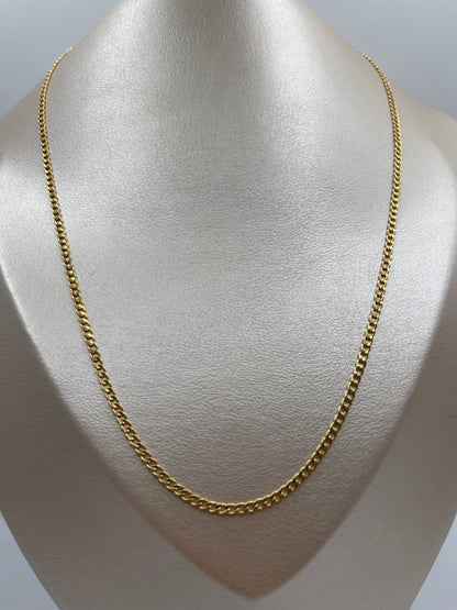 Cadena It Mini Cubana Oro amarillo 18k +2 / 2,57 Gr / 2,5 mm / 50 Cm