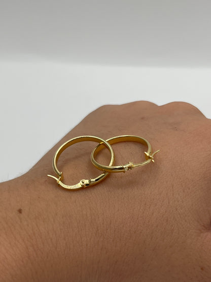 Candonga Lisa Oro amarillo 18k 1,34 Gr / 2,1 Cm
