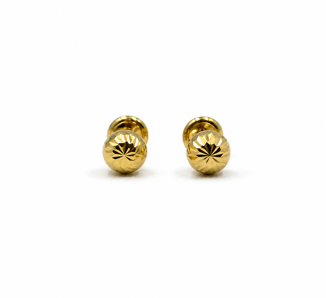 Topos diamantados Oro amarillo 18k 0,68 Gr / 6 mm