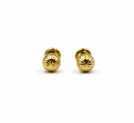 Topos diamantados Oro amarillo 18k 0,68 Gr / 6 mm