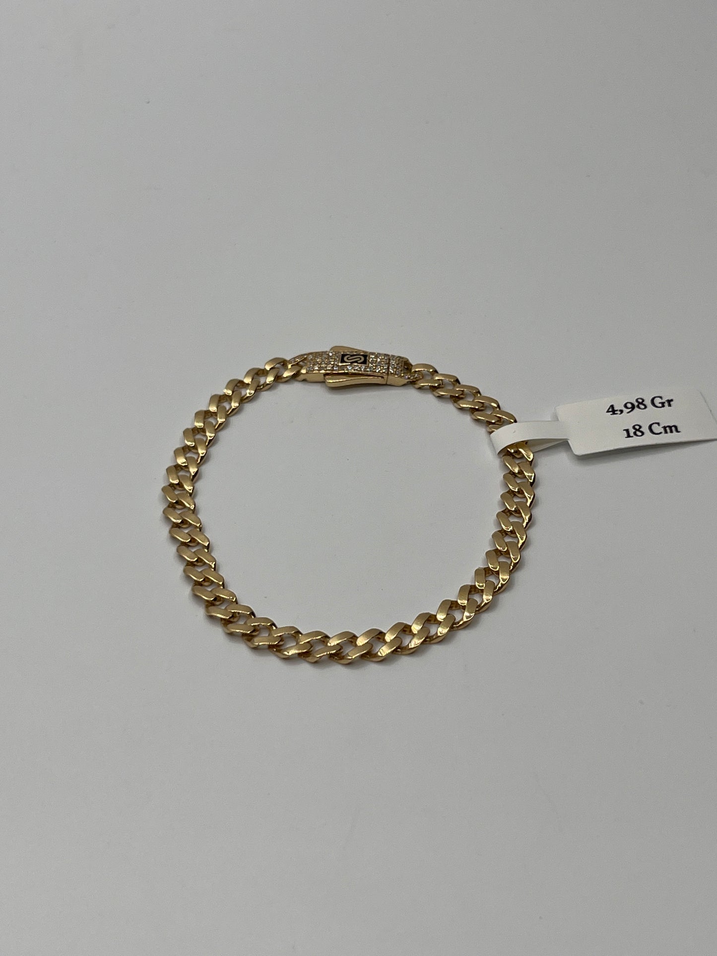 Pulso It Cubano Mc Oro amarillo 18k 4,98 Gr / 5,22 mm / 18 Cm