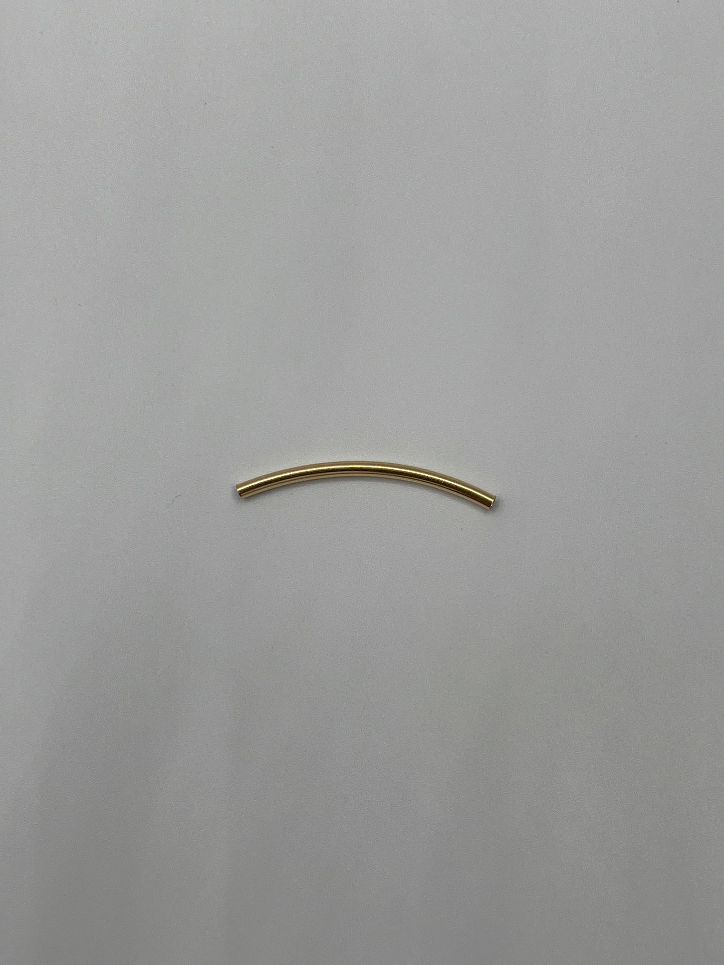 Herraje Tubo Liso Oro amarillo 18k 0,26 Gr / 3,3 Cm