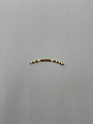 Herraje Tubo Liso Oro amarillo 18k 0,26 Gr / 3,3 Cm