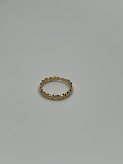Anillo estrella Oro amarillo 18k / Talla 8 1/4 / 2,03 Gr / 3 mm