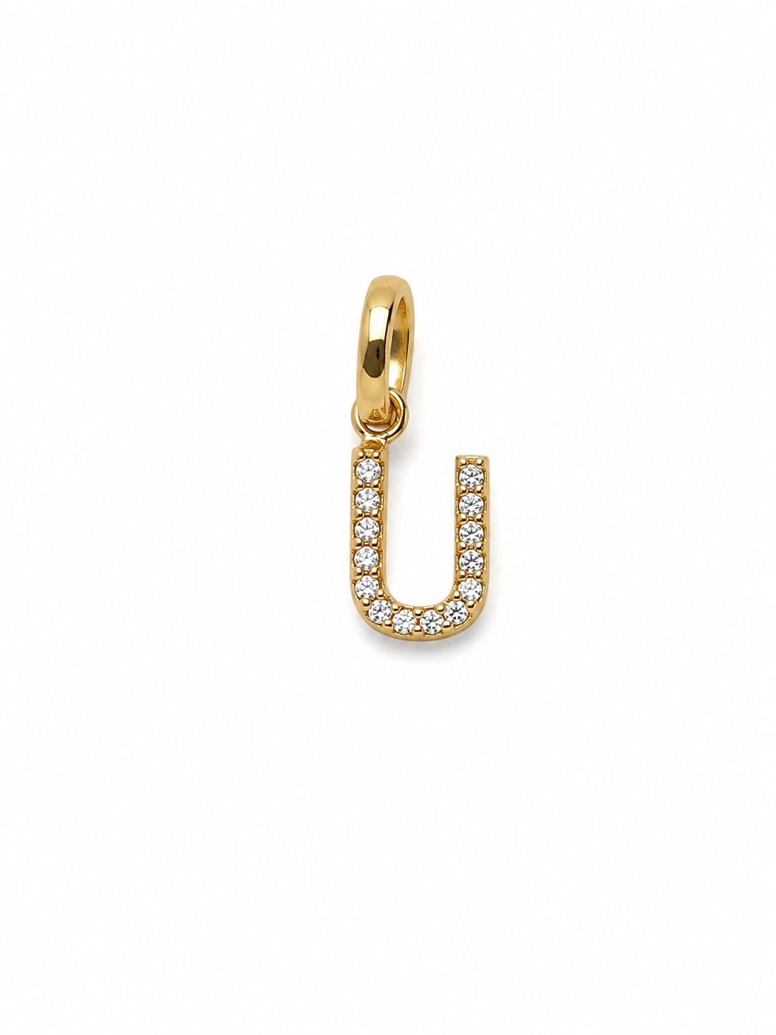 Dije Letra U Oro amarillo 18k 0,48 Gr / 6,10 mm / 1,05 Cm