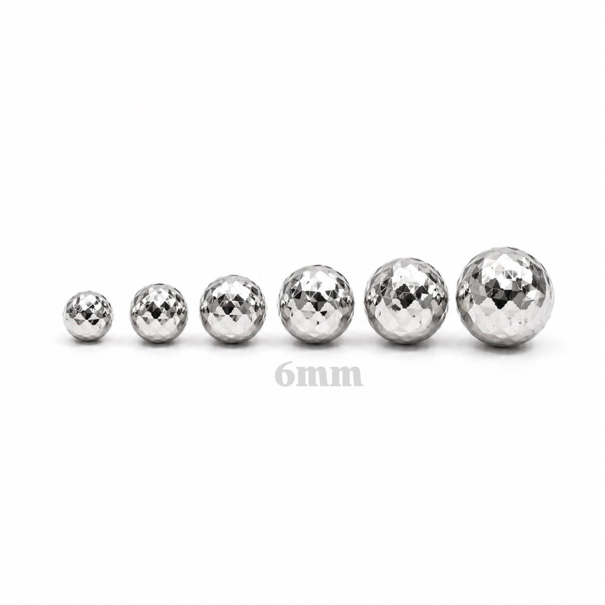 Bola Diamantada 6mm / Oro Blanco