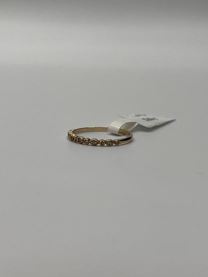 Anillo Circon Blanco Oro amarillo 18k / Talla 7 / 1,18 Gr / 2 mm