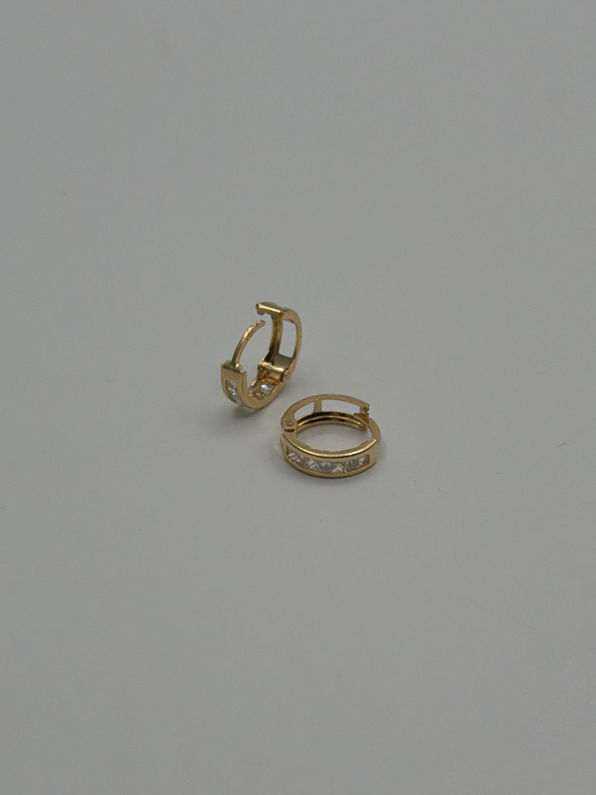 Candonga Carril Blanco Oro amarillo 18k 1,67 Gr / 1,3 Cm