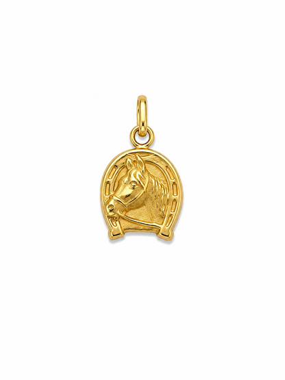 Dije Caballo Oro amarillo 18k 0,58 Gr / 9 mm / 1,1 Cm