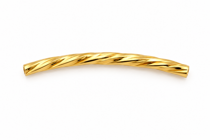 Herraje Tubo Entorchado Oro amarillo 18k 0,34 Gr / 3 Cm