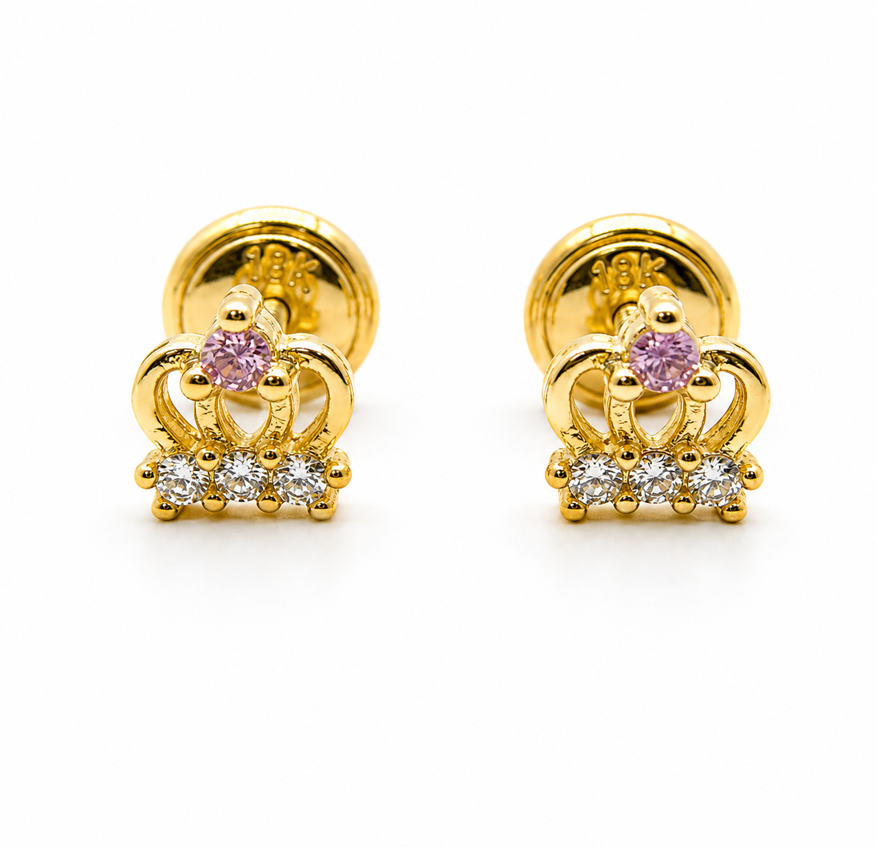 Topos Corona Circon Blanco Oro amarillo 18k +2 / 0,98Gr / 5,20 mm