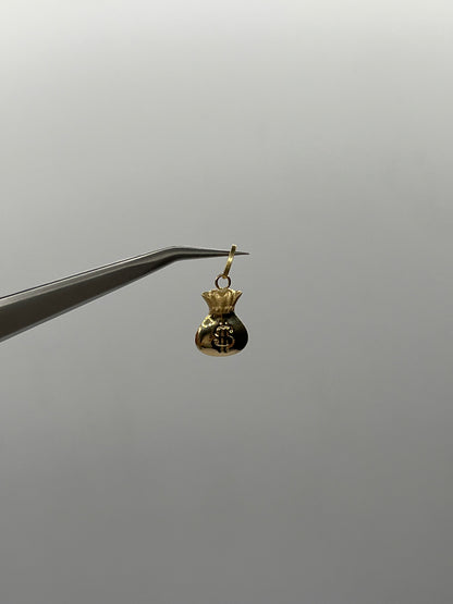 Dije Bolsa dinero Oro amarillo 18k 0,62 Gr / 9 mm / 1,4 Cm