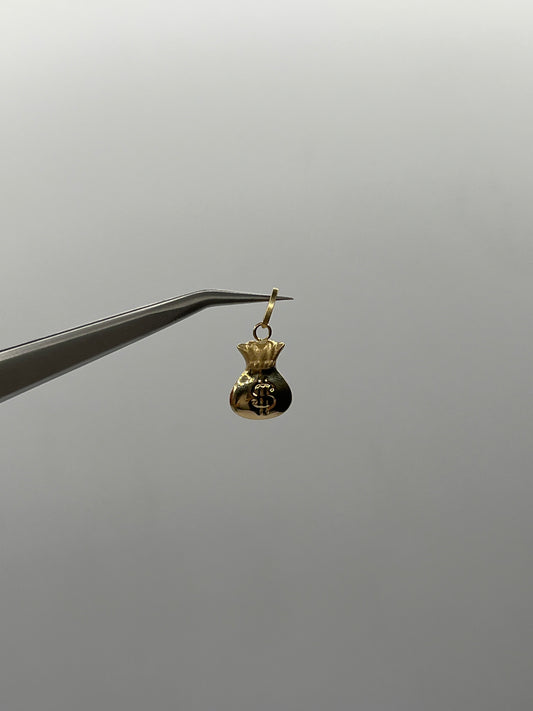 Dije Bolsa dinero Oro amarillo 18k 0,62 Gr / 9 mm / 1,4 Cm