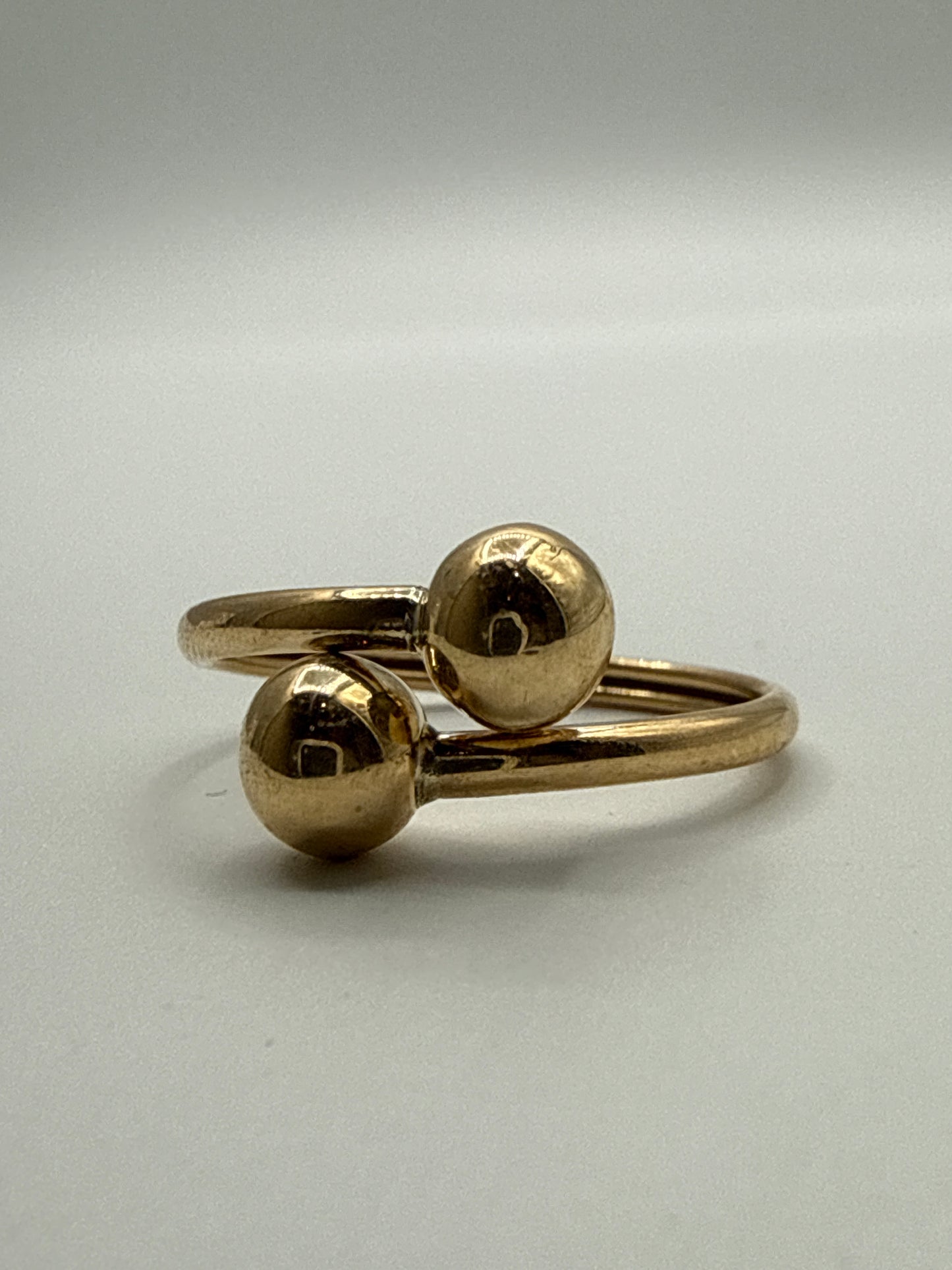 Anillo Tu Y Yo Oro amarillo 18k / Talla 7 1/2 / 1,34 Gr / 8 mm