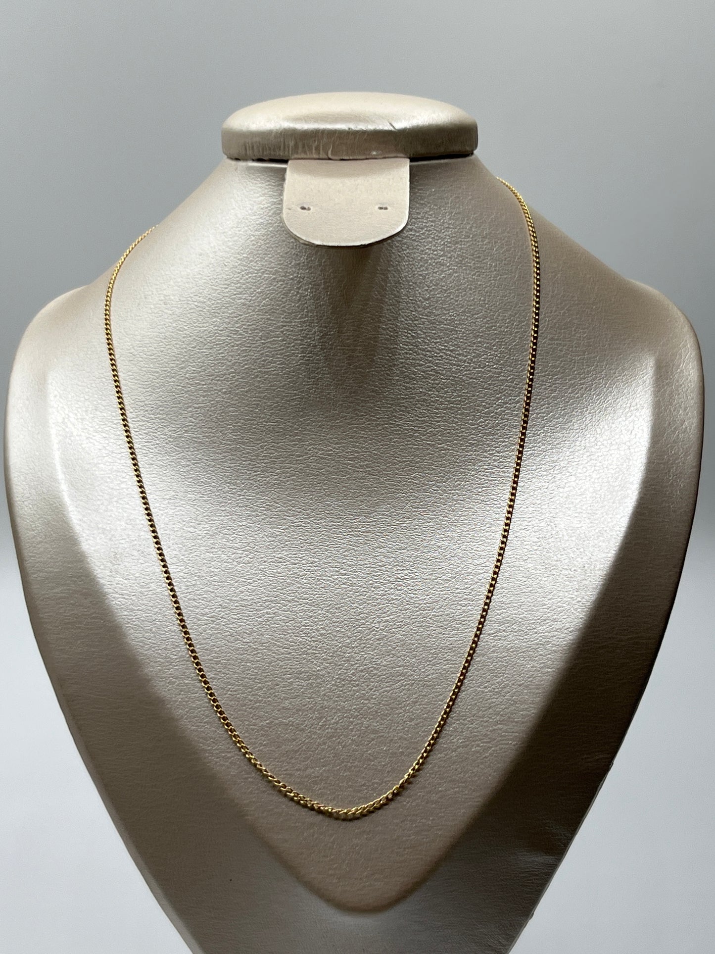 Cadena mini cubana Oro amarillo 18k +3 / 1,62 Gr / 1,50 mm / 50 Cm