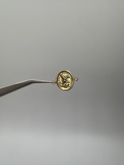 Herraje Arcangel San Miguel Oro amarillo 18k 0,52 Gr / 1 Cm