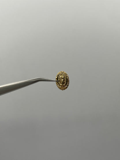 Herraje Virgen Guadalupe Oro amarillo 18k 0,40 Gr / 0,85 Cm