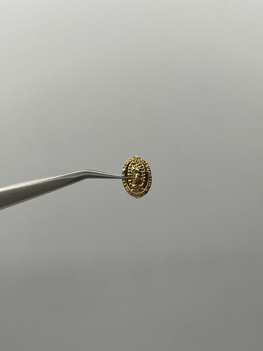 Herraje Virgen Guadalupe Oro amarillo 18k 0,40 Gr / 0,85 Cm