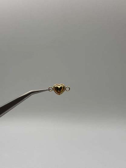 Herraje corazon Oro amarillo 18k 0,29 Gr / 1,3 Cm