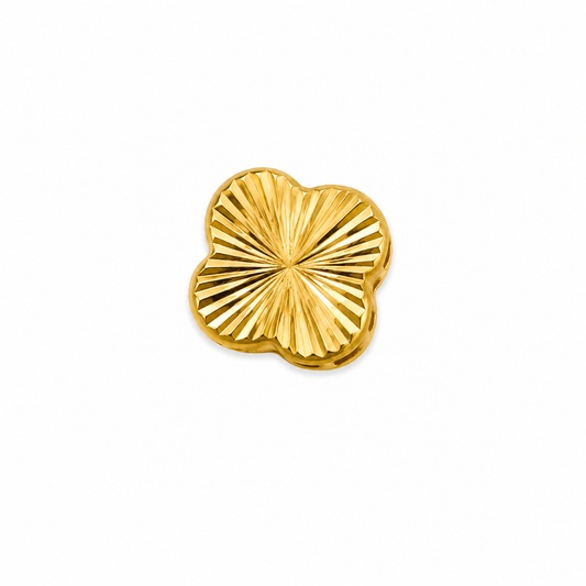Herraje Trebol Diamantado Oro amarillo 18k 0,23 Gr / 0,7 Cm