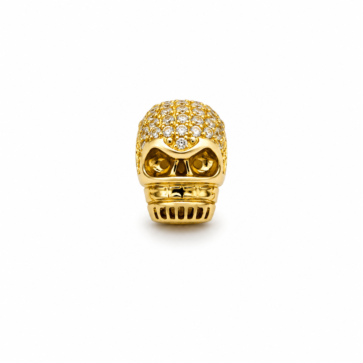 Herraje Calavera Circon Blanco Oro amarillo 18k +2 / 1,47 Gr / 1,1 cm