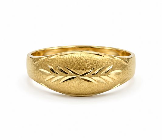 Anillo Rayado Oro amarillo 18k / Talla 8 1/4 / 1,30 Gr / 7,45 mm