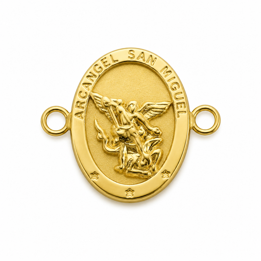 Herraje Arcangel San Miguel Oro amarillo 18k 0,56 Gr / 1 Cm