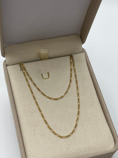 Cadena It Figaro Oro amarillo 18k 1,51 Gr / 1,5 mm / 50 Cm