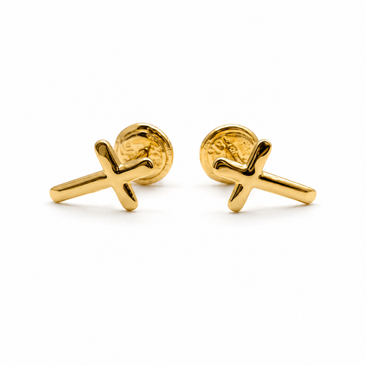 Topos Cruz Lisa Oro amarillo 18k 0,53 Gr / 6,80 mm