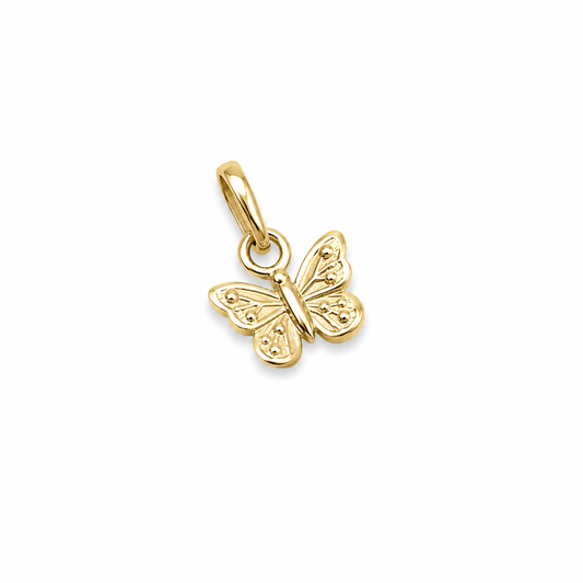 Dije Mariposa Oro amarillo 18k 0,25 Gr / 7,6 mm / 0,4 Cm