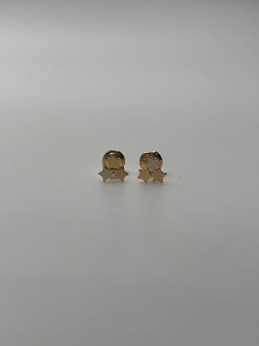 Topos Estrellas Tres oros 18k 0,56 Gr / 6,5 mm