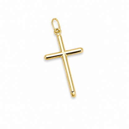 Dije Cruz Lisa Oro amarillo 18k 0,32 Gr / 11,3 mm / 1,7 Cm