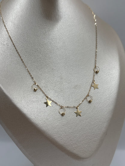Cadena It Especial Rolon Estrellas Oro amarillo 18k +4 / 0,90 Gr / 6,5 mm / 45 Cm