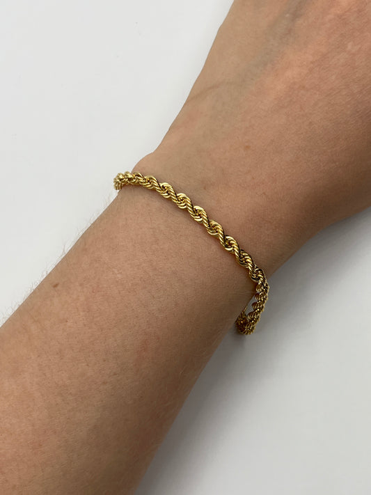 Pulso It Lazo Oro amarillo 18k +2 / 4,08 Gr / 4 mm / 19 Cm