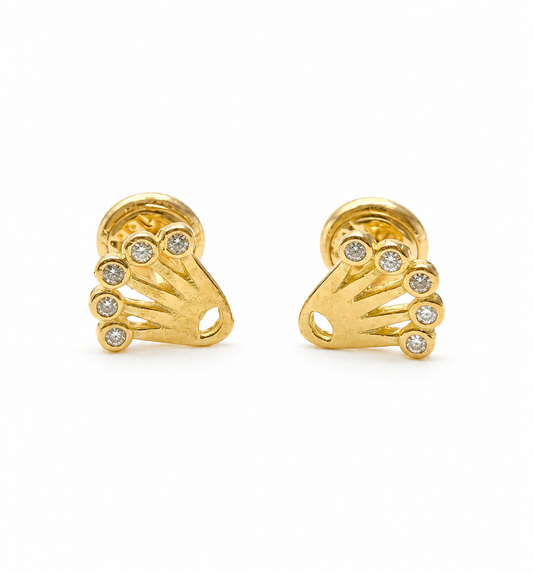 Topos RX Circon Blanco Oro amarillo 18k 0,83 Gr / 7,20 mm