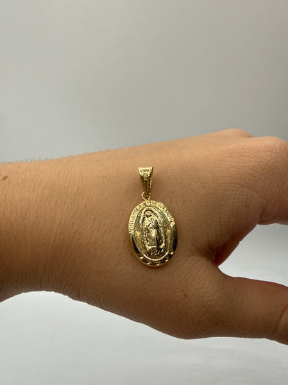 Dije Virgen Guadalupe Oro amarillo 18k 0,78 Gr / 12,45 mm / 1,5 Cm