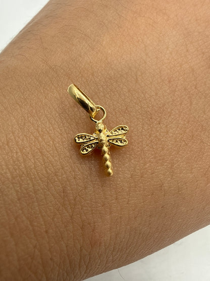 Dije Libelula Oro amarillo 18k 0,32 Gr / 8 mm / 1 Cm