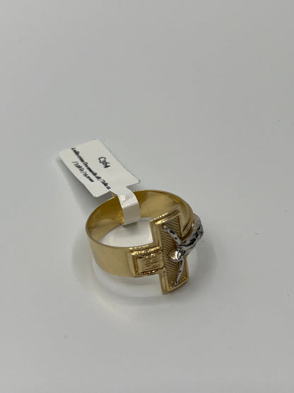 Anillo cristo Oro amarillo 18k / Talla 12 / 7,58 Gr / 19,10 mm